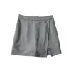 Skirts TVVOVVIN 2023 Summer Women's High Waist Sports Split A-line Dress Casual Versatile Daily Slim Sexy Miniskirt 7I6H
