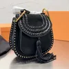 مصمم حقيبة محفظة Crossbody حقيبة يد كلاسيكية Hudson Tassels الكتف حقائب العلامات التجارية للنساء سرج السرج حقيبة الأزياء رفرف المحفظة