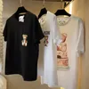 Sommer-Frauen-Trainer-Designer-T-Shirt Lässige Mann-Frauen-T-Shirts mit Teddybär-Buchstaben-Druck mit kurzen Ärmeln Top-Verkauf Luxus-Männer-Hip-Hop-Kleidung