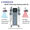 EMS Muscle Trainer Fat Burning Body Slimming Machine RF Skin Tightener Lyft föryngring Skönhetsinstrumentet med 4 handtag