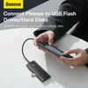 Hubs Baseus USB TypeC Hub 4 USB 3.0 Ports USBA, C Tip C Tip C'den USB'ye Bilgisayar Dizüstü Bilgisayar MacBook Pro Air USB Splitter