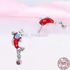 Stud Real 925 Sterling Silver Earring Red Carp Conch Shell Orecchini Gioielli Regalo Orecchini da sposa per le donne 2023 Trend J230529