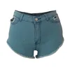 Women's Shorts Summer women's pants elastic worn hem torn hot shorts broken style denim jeans Pantalones De Mujer P230530