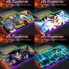 Rests Super DBZ RGB Gaming Mouse Pad Mousepad Mause Pad Anime Carpet Dragon Mouse Mat Gamer Balls Deskmat stora PC Gamer Accessories