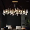 Lustres Moderne K9 Cristal Plafond Lustre Cuivre De Luxe Branche Pour Salon Chambre Décoration Pendentif Suspension Lumière 2023