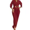 Ethnic Clothing Plus Size Office Dresses For Ladies 2023 Formal Classy Elegant African Women Casual Business Autumn Pleated Long Maxi Dress