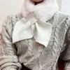Шарфы корейская имитация меховой шейки на открытом воздухе теплый шарф Сердце вязаное сплайсинг пушистый зебра рисунок зимний фальшивый воротник c34