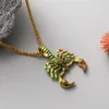 Pendant Necklaces Vintage Glow In The Dark For Men Retro Punk Hip Hop Animal Scorpion Glowing Necklace Fashion Jewelry