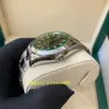 럭셔리 3235 자동 기계 116400 스테인레스 스틸 남성 방수 스크래치 저항성 녹색 크리스탈 거울 표면 손목 캐주얼 시계