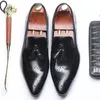 Printemps automne hommes gland mocassins sculpture en cuir véritable noir marron robe de soirée de mariage chaussures décontracté affaires chaussures pour hommes