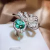 Кластерные кольца роскошные 925 серебряное кольцо для дамской модной лук