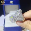 Fine Jewelry Wholesale Price Hip Hop Money Rich Diamond Ring Iced Out Vvs Moissanite Rings for Men