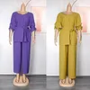 Ubrania etniczne Afryka dla kobiet w rozmiarze Dwa kawałki Set Set Sets Pants Suit Dubai Turkey Kaftan Abayas Eleganckie biuro panie