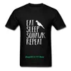 Men's T Shirts Eat Sleep Squawk Repeat Parrot Bird Pet Funny T-Shirt Macaw Exotic Casual For Men Kawaii O Neck Tees