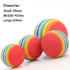 Toys 5pcs EVA Foam Balls Pet Dog Cat Toy Ball Soft Rainbow Balls Playing Chewing Rattle Scratch Training Rubber Toy Interactive Toys