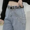 Cintos calças femininas cadeia punk street hip-hop borboleta pingente cintura calchain jeans cintury jóias acessórios