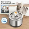 Supplies 2L Fountaine automatique à boire avec fontaine Filtre de boisson Fountain Pet en acier inoxydable Fountaine Cat Cat Dog Water Supplies