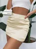 Röcke Sexy Mini 2022 Sommer Neue Feste Spitze Patch Fitness Elegante Kleid Büro frauen Hohe Taille Club Set P230529