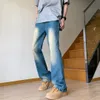 Мужские джинсы мода Странная мешковатые джинсы y2k брюки Мужская одежда вымыта синяя винтажная брюки для хип -хоп джинсы Vetements Homme 230529