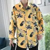 Freizeithemden für Herren, 3D-Kokosnussbaum-Druck, langärmeliges Hawaii-Hemd für Herren, Resort-Strand, übergroßes Harajuku-Top, tägliches Kleidungsstück