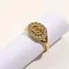 designer jewelry bracelet necklace ring genuine gold plated opening diamond inlaid temperament simple ring female