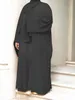 Ubranie etniczne Ramadan Eid djellaba garnitury Abaya Dubai dwa kawałki zestawy muzułmańskie sukienka Abaya Dubai Turcja muzułmańska islam Abayas z paskiem WY604 230529