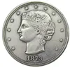 USA 1873 „Frowning Bust“ Trade Dollar Muster versilberte Kopiermünze