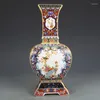 Vases Ornaments Yongzheng Enamel Vase With Design Of Flowers And Birds Antique Porcelain Dried Hallway Flower