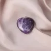 Kolye Kolyeleri Doğal Taş Opal Florit Acate Lapis Lazuli İyileştirici Kristaller Kalp Takı için Kalp Takımları DIY