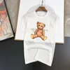 Men's T Shirts 2023 Luxury Design Shirt Man Woman Summer Cotton Short Sleeve Tops Fashion Print Cartoon Bear Blouse Men Oversized Clothes