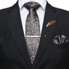 Bow Ties Klasyczny projekt liście 8 cm jedwabny krawat retro moda męska chusteczka broszka broszka