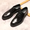 Italienische Oxford-Schuhe für Herren, echtes Leder, bequeme Abendschuhe, Mann, Schwarz, Braun, Schnürung, Hochzeit, Herren, formelle Business-Schuhe