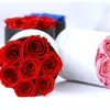 Fleurs décoratives 7 pièces/boîte fleur éternelle préservée Rose câlin seau cadeau Saint Valentin pour petite amie amant épouse maman amis maison