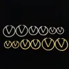 Fashion Womens Circle Simple Studs Earrings Hoop 3 Sizes Top Quality Brass engagement Earring For Lady Gifts