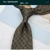 Bow Ties Linbaiway 8cm brittisk stil tryckt nacke för män vintage paisley blommig slips cravat bröllop parti herrar företag