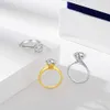 Solitaire Ring 1.2. 3.5CARAT D Färgviggningsring för kvinnor 925 Sterling Silver 9K18K Pure Gold Solitaire Single Ring Wholesale 230529