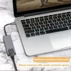 Hubs USB C HUB Type C to USB 3.0 USB C to HDMIcompatible 4K 30Hz RJ45 1000M Ethernet Lan PD 60W for Macbook Pro Thunderbolt 3