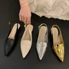 NXY Sandals Brand Women Sandal Fashion Pointed Toe Slip on Ladies Elegant Slingback Shoes Outdoor Dress Party Pumps 230511