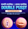 Massager Automatisk Male Masturbation Cup suger vibrerande avsugning Vagina Double Ended Channel Training Counting Screen Men Masturbator