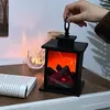 装飾的なオブジェクトの図形クリスマスオーナメント3D炎の暖炉ランタンシミュレーションLED Flame Night Light USB/Battery Night Lamp Year Home Decor 230530