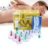 Hot Selling Body Vacuum Cupping Machine 12 Cans Cups Chinese Vacuum Cupping Kit Pull Out Vacuum Apparatus Therapy Relax Massagers Curve Suction Pumps