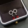 Boucles d'oreilles clous d'oreilles grenat naturel élégant unique avec pierre carrée taille de 4 6 mm et argent sterling 925 pour les femmes portent des bijoux