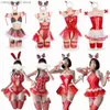 Sexy Set Christmas Series Sexy lingerie Dress Bikini Unifrom Cosplay Come Xmas Santa Claus Women Red Lingerie sexy Uniform Sets 2021 T230530
