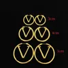 Fashion Womens Circle Simple Studs Earrings Hoop 3 Sizes Top Quality Brass engagement Earring For Lady Gifts