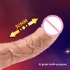 Sexspielzeug-Massagegerät, realistischer Dildo, Penis-Fernbedienung, teleskopisch, vibrierend, stoßend, weibliche Masturbation, Orgasmus, Erwachsene, Produkte, Vagina-Stimulator