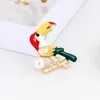 Broches esmalte o pica -pau para mulheres unissex criativo desenho animado Animal Bird Badge Casual Party Broche Pins Presente