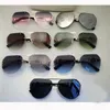 Brand Designer Sunglasses Square Frameless Metal Hinge Eyewear For Men Women Luxury Sun Glass UV380 Unisex High Quality Sunglasses With Box