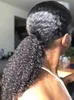 3B 3C Kinky Curly Ponytail Extension Black Pony Tail Wrap wokół klipsa w przedłużanie włosów Afro Puff Kinki Pony Fairpiece dla kobiet 120G 100G160G 140G Color1