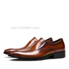 Hommes italiens classiques mocassins chaussures noir marron en cuir véritable bureau chaussures habillées bout pointu sans lacet mode Oxford chaussures hommes