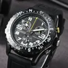 Luxury Mens Watch Quartz Endurance Pro Avenger Chronograph 44mm Watches Flera färger Gummimän klockor Glass Wristwatches